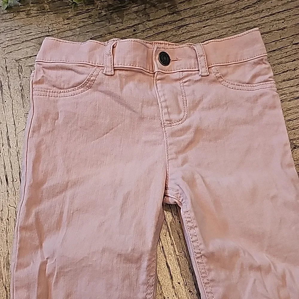 5T pink heart jean Joggers jeans Carters